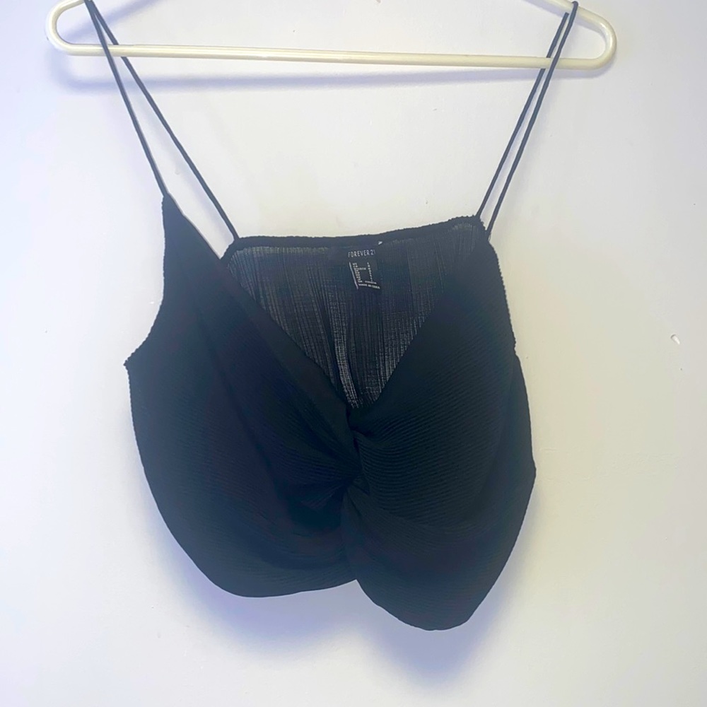 Twist front crop top